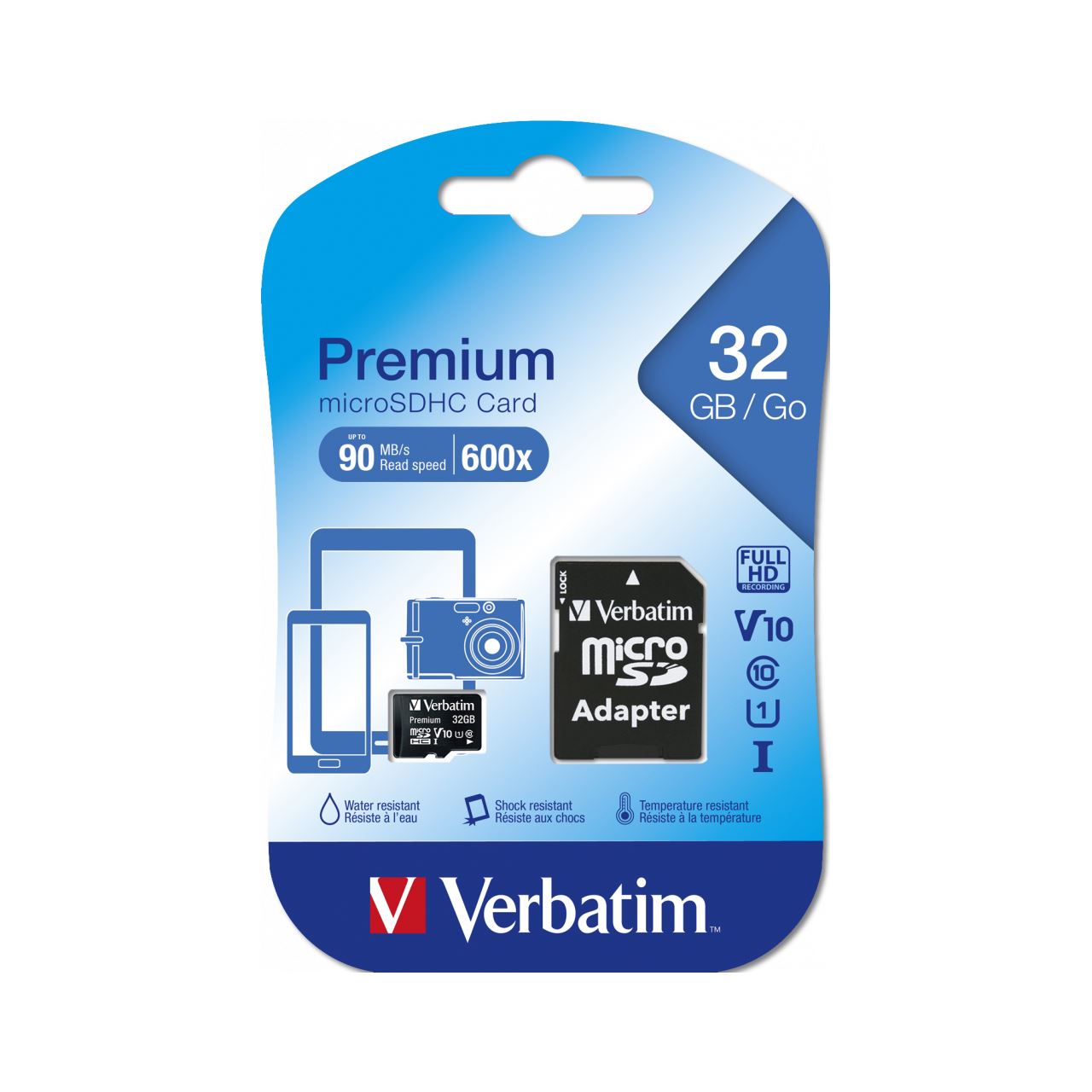 Verbatim microSDHC-Karte 32GB inkl. SD-Adapter